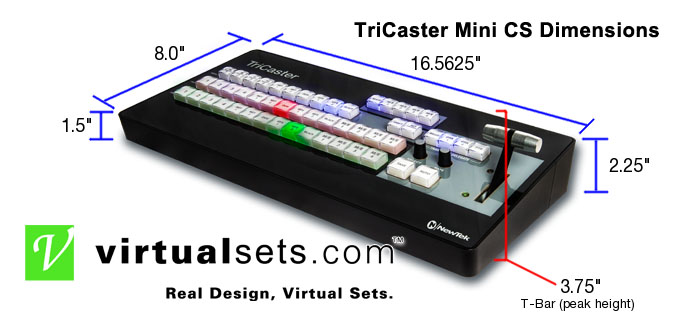 TriCaster Mini CS Dimensions