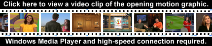 Click here to view a video clip of the opening motion graphic.