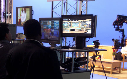 Virtual sets, virtual set design, corporate video, real-time