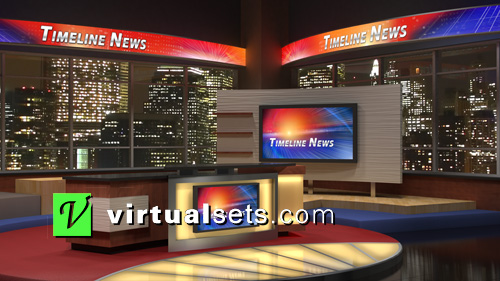 Timeline News Right Shot - Customized Virtual Sets