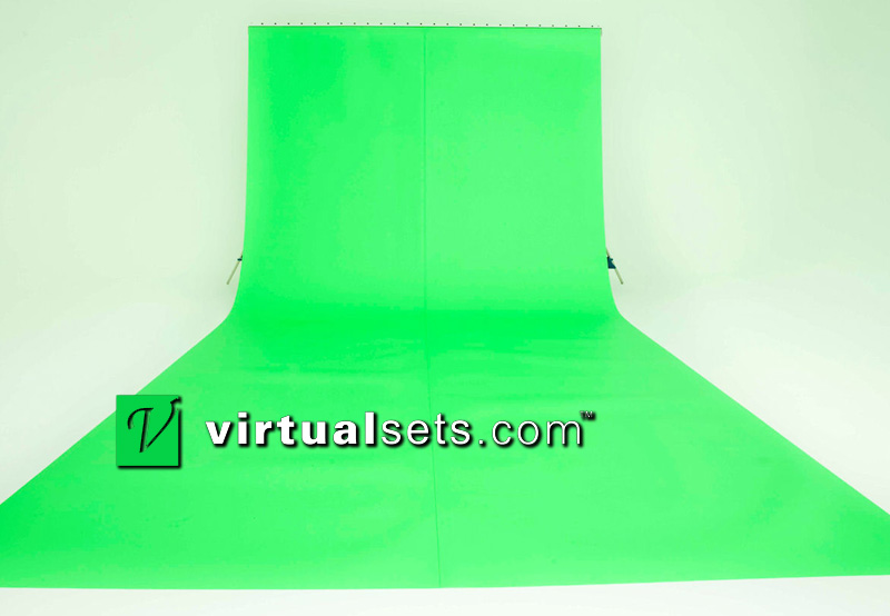160 inch wide portable green screen.