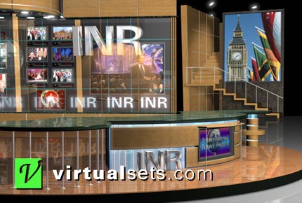 International News Report - virtual set design