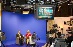 virtual set, Amsterdam, IBC, live news, webcast