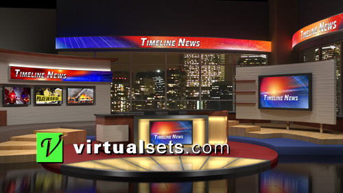 Timeline News Virtual Set for TriCaster XD850